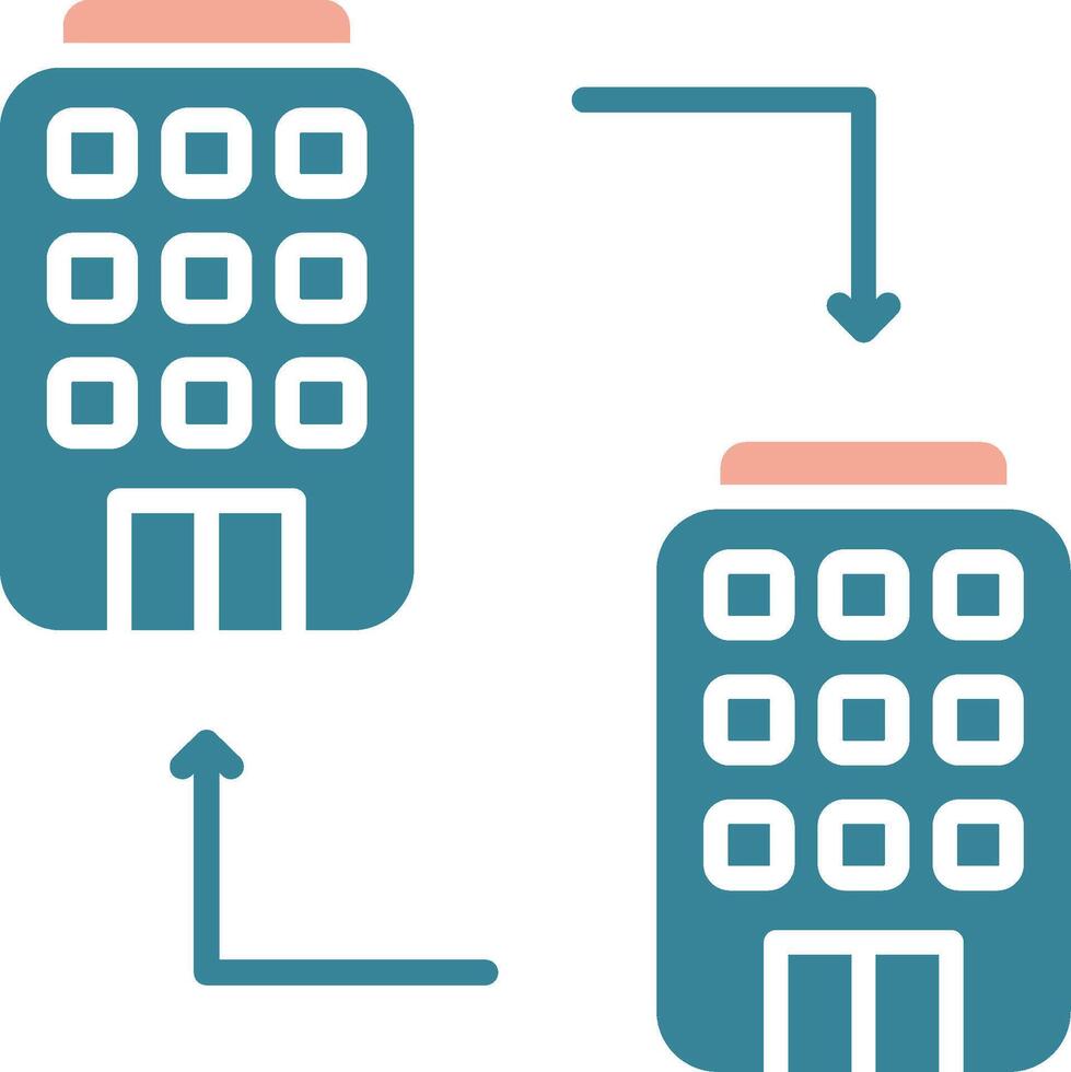 B2b Glyph Two Color Icon vector