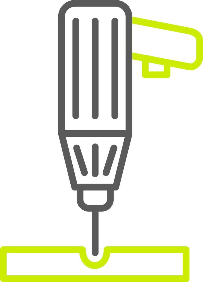Drill Line Two Color Icon vector