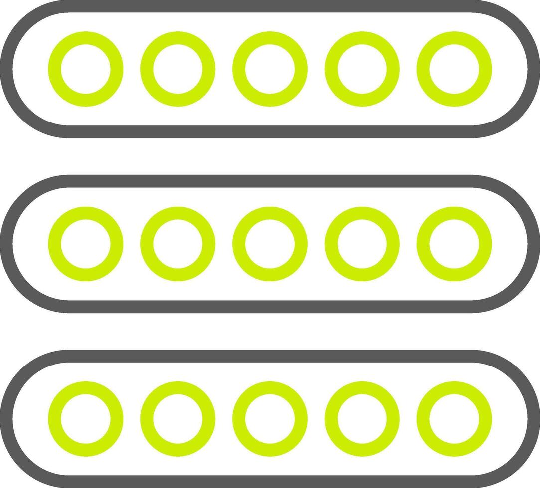 Led Light Line Two Color Icon vector