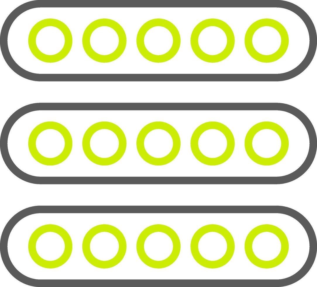 Led Light Line Two Color Icon vector