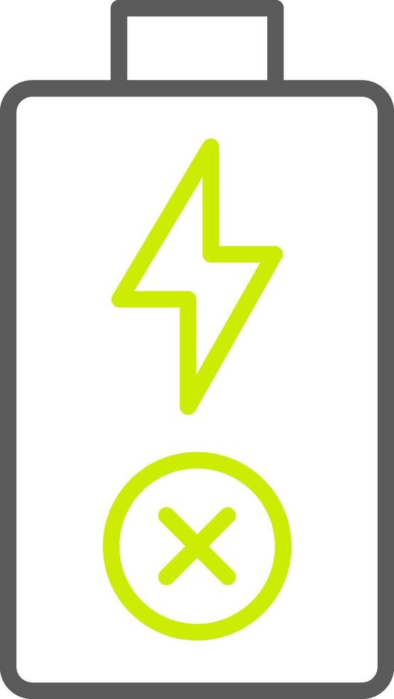 Empty Battery Line Two Color Icon vector