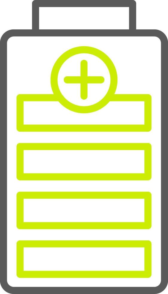 Battery Level Line Two Color Icon vector