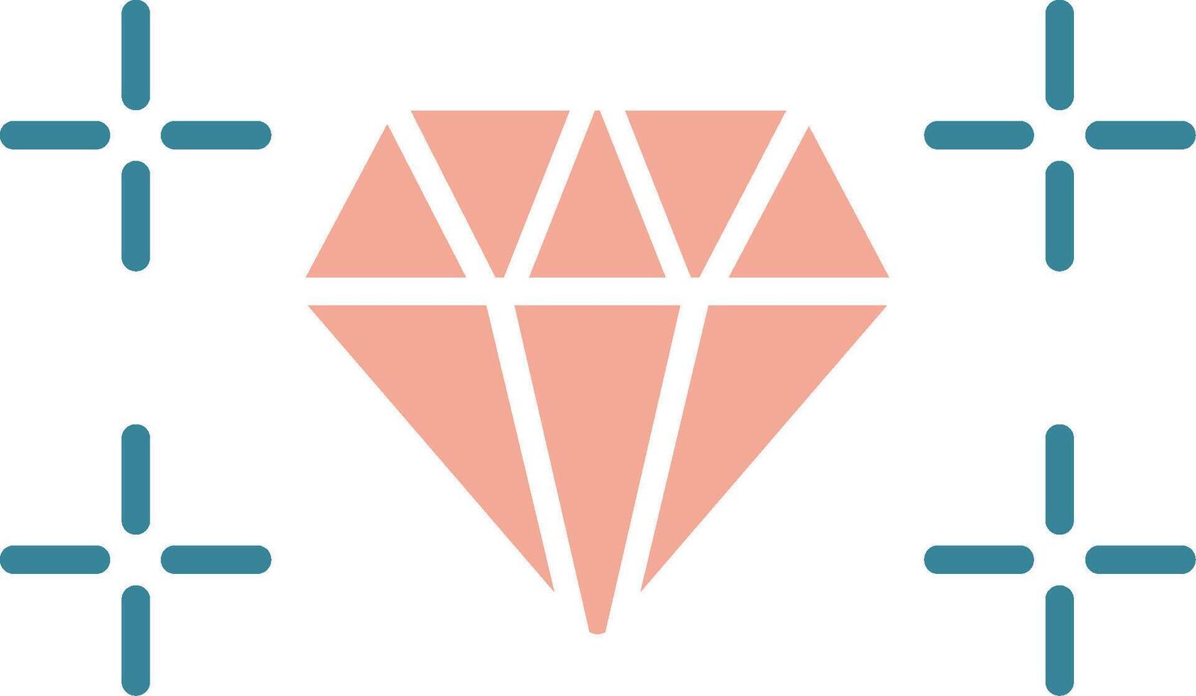 Diamond Glyph Two Color Icon vector