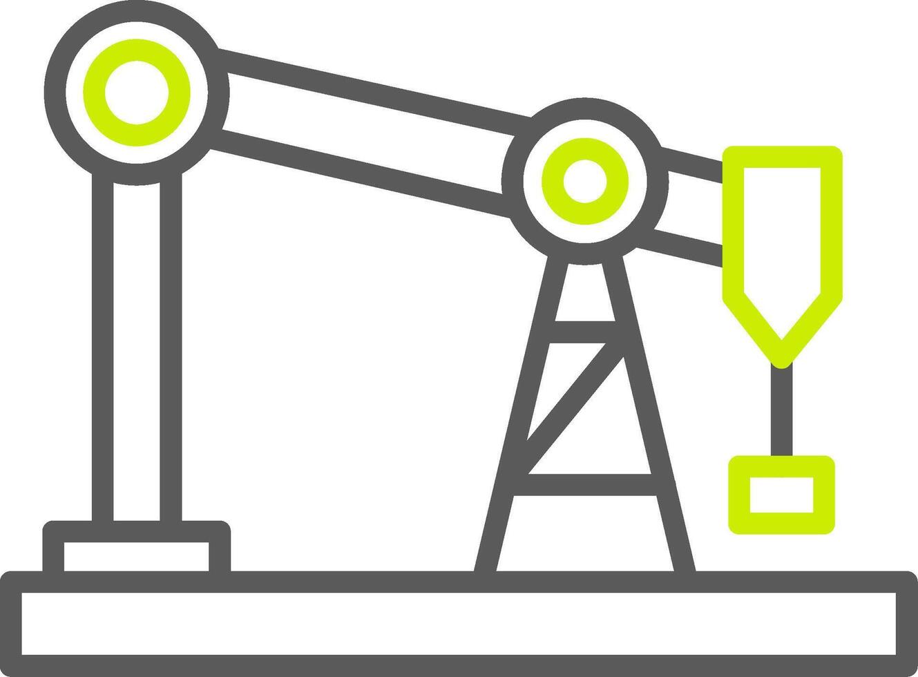 Drilling Rig Line Two Color Icon vector