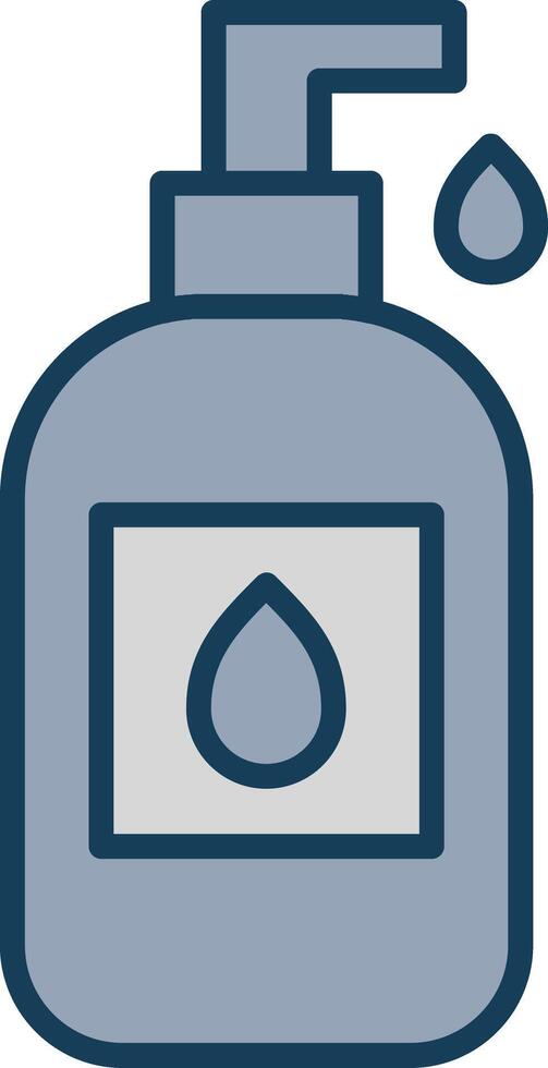 Liquid Soap Line Filled Grey Icon vector