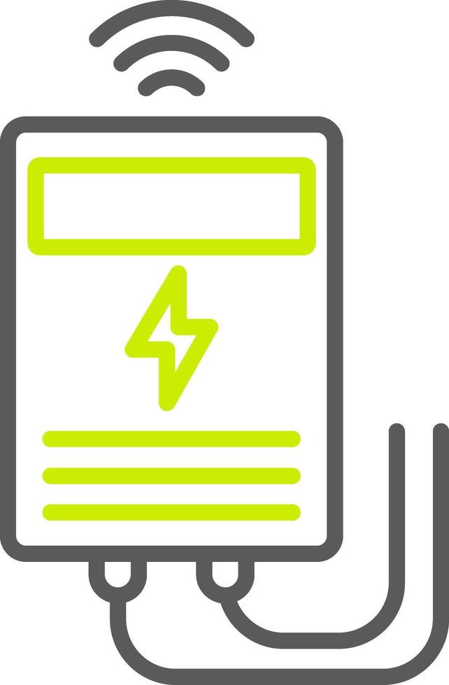 Power Meter Line Two Color Icon vector