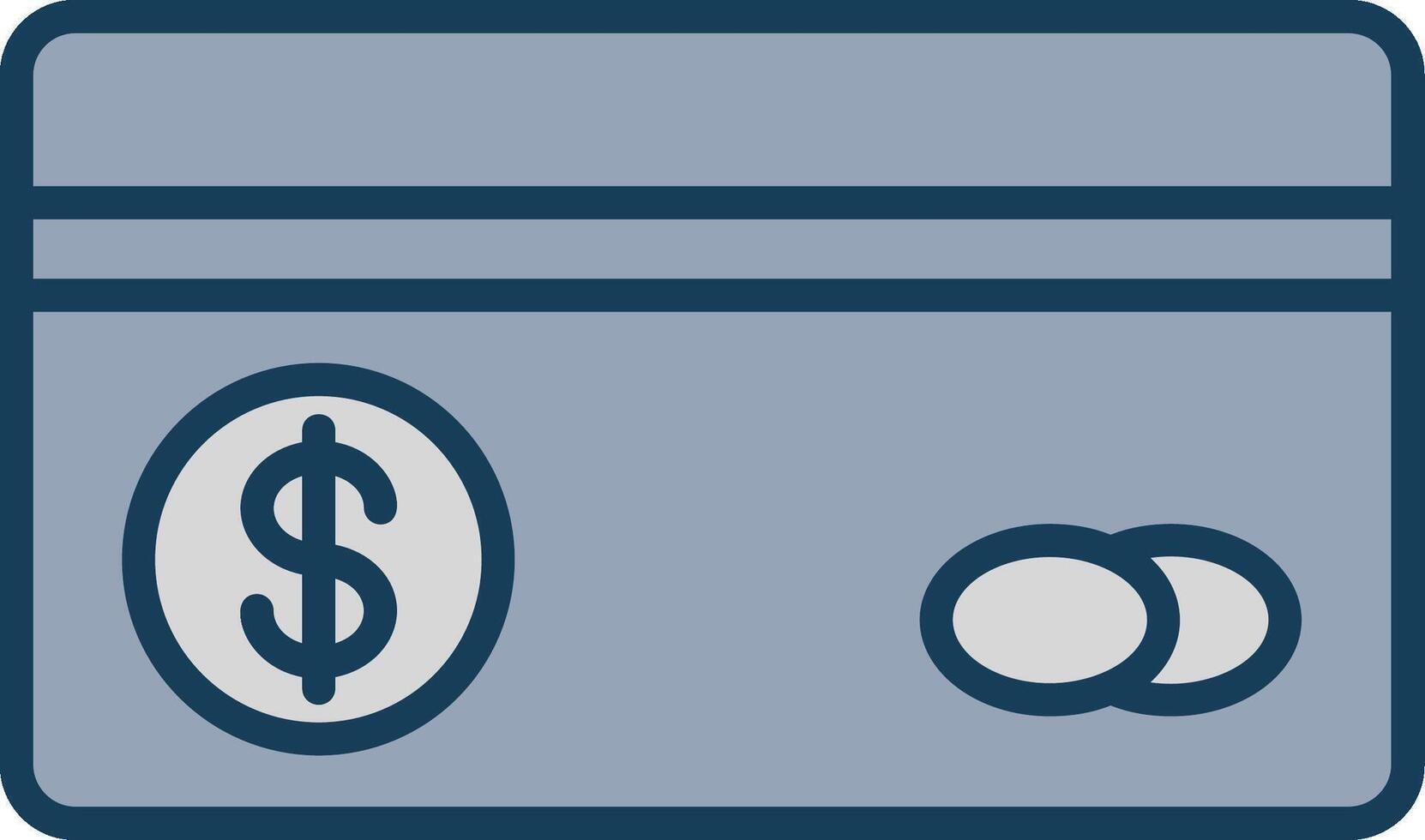 Credit Card Line Filled Grey Icon vector