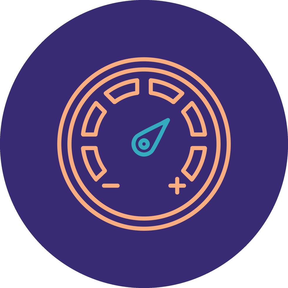 Gauges Dial Line Two Color Circle Icon vector