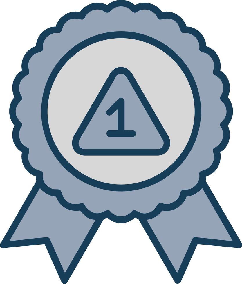 Award Line Filled Grey Icon vector