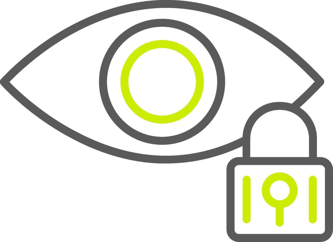 Retinal Scan Line Two Color Icon vector