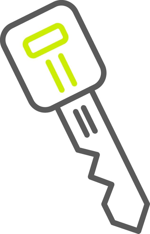 Car Key Line Two Color Icon vector