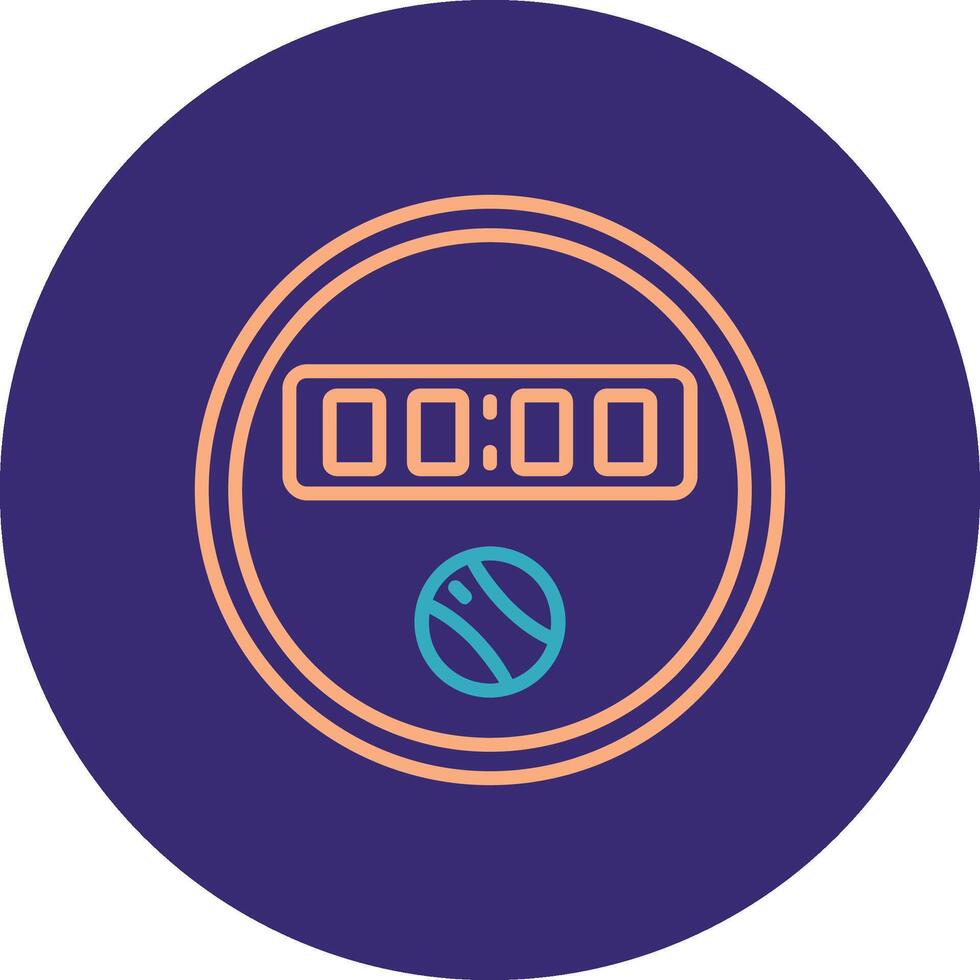 Dial Line Two Color Circle Icon vector