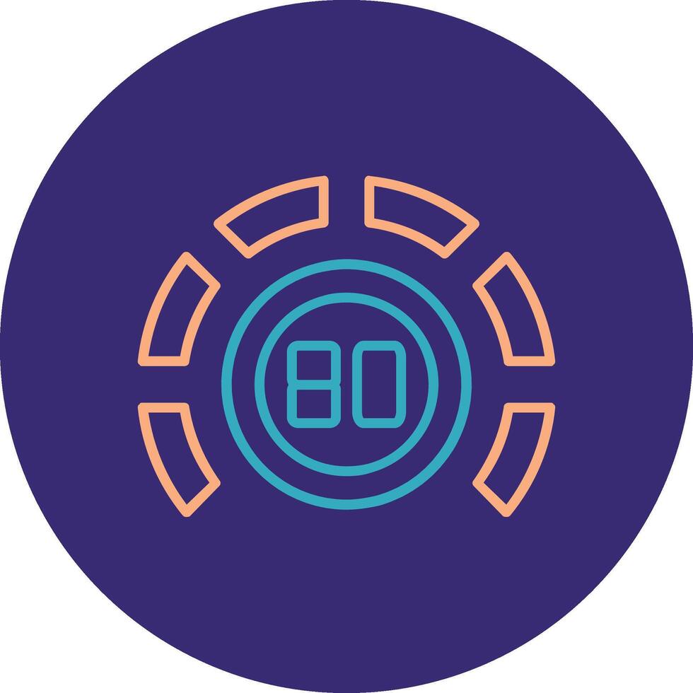 Thermostat Line Two Color Circle Icon vector