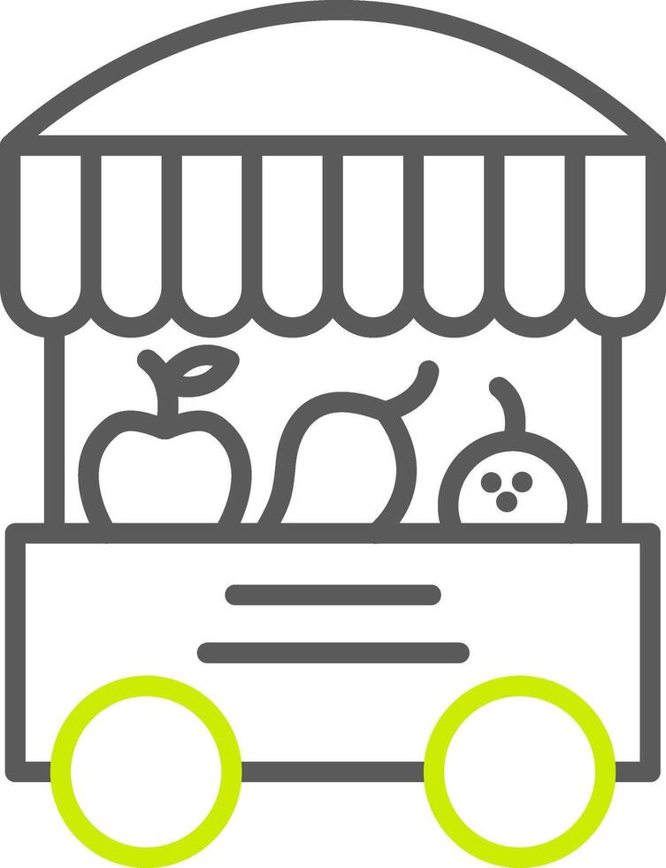 Fruit Stand Line Two Color Icon vector