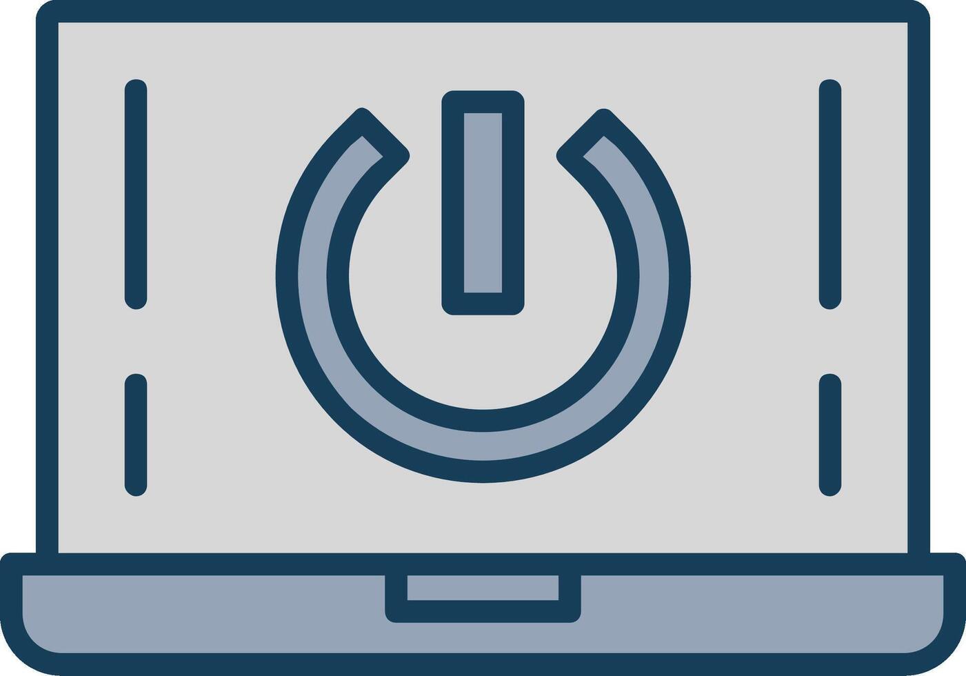 Start Button Line Filled Grey Icon vector