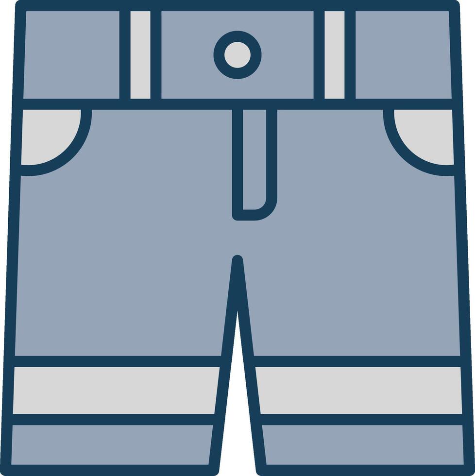 pantalones cortos línea lleno gris icono vector