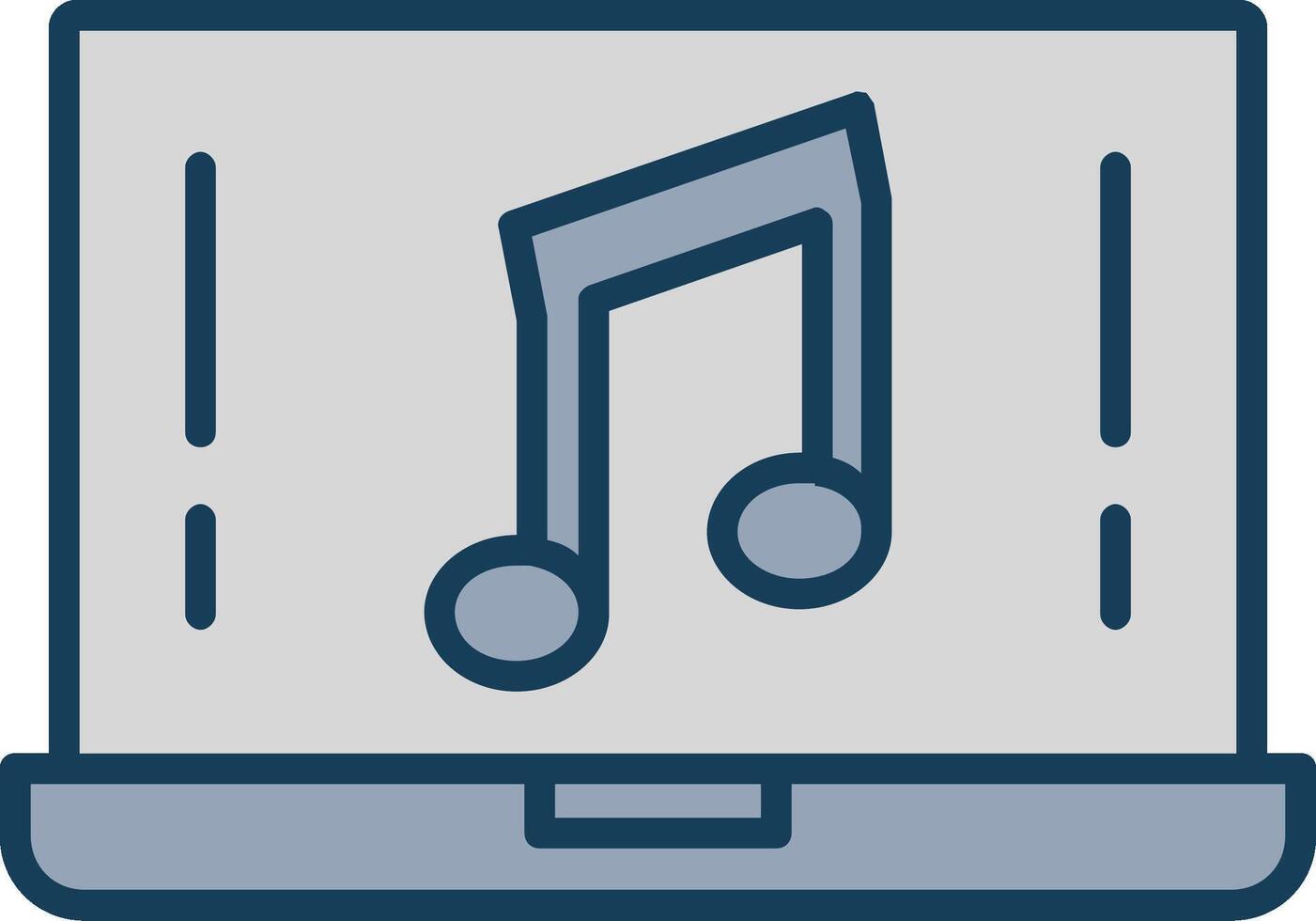 Music Line Filled Grey Icon vector