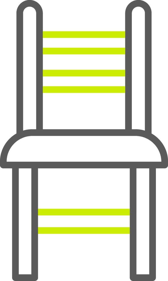 Dining Chair Line Two Color Icon vector