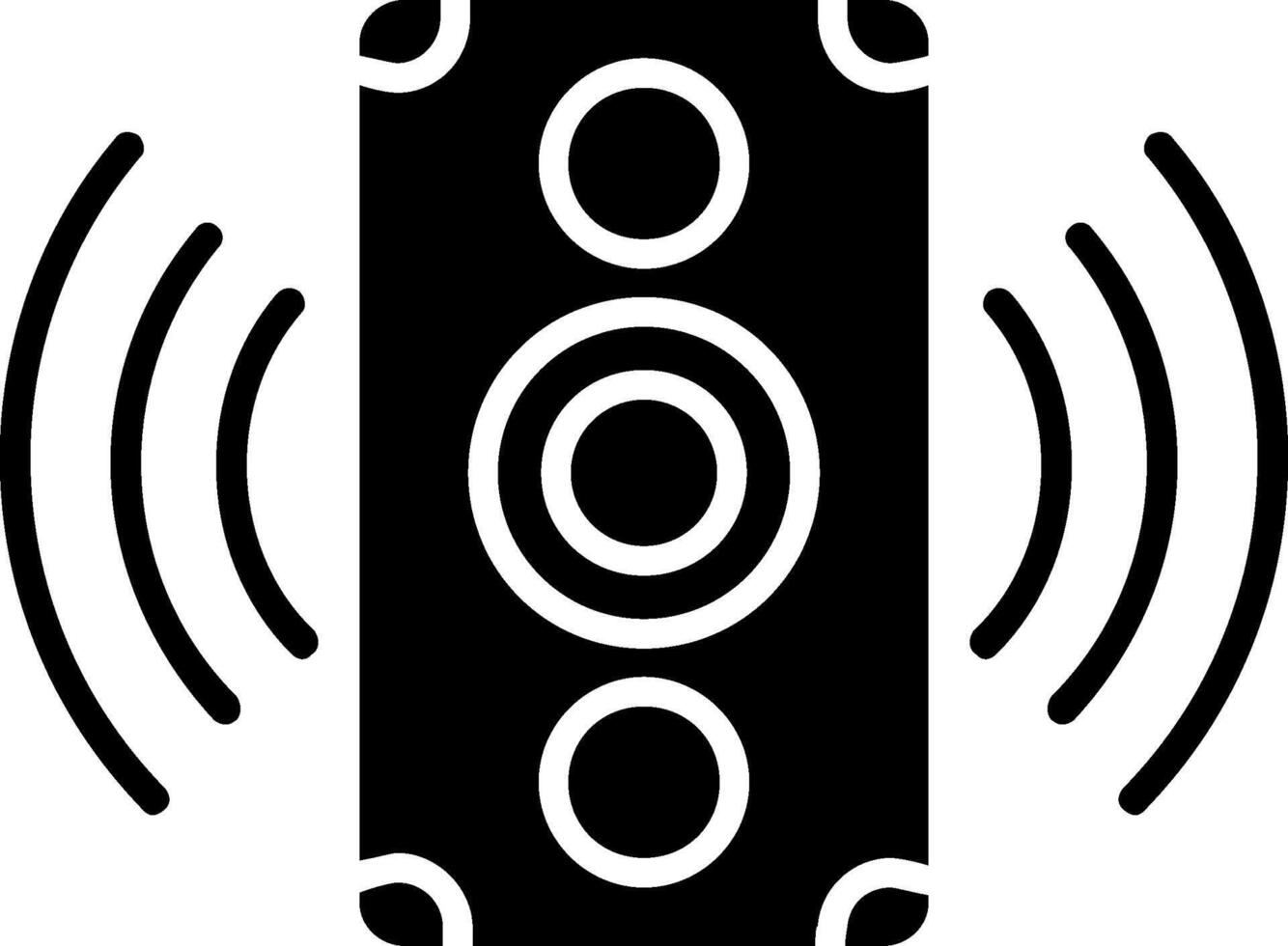 Sound Speaker Glyph Two Color Icon vector