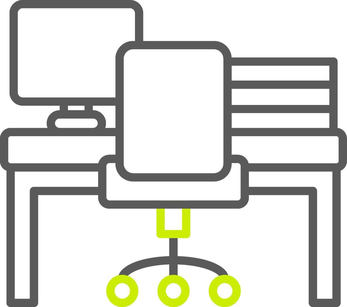 Workspace Line Two Color Icon vector