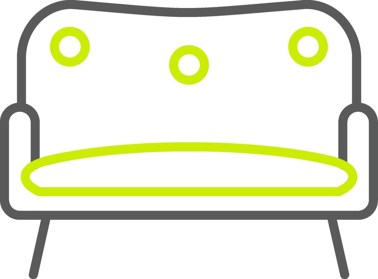 Sofa Line Two Color Icon vector