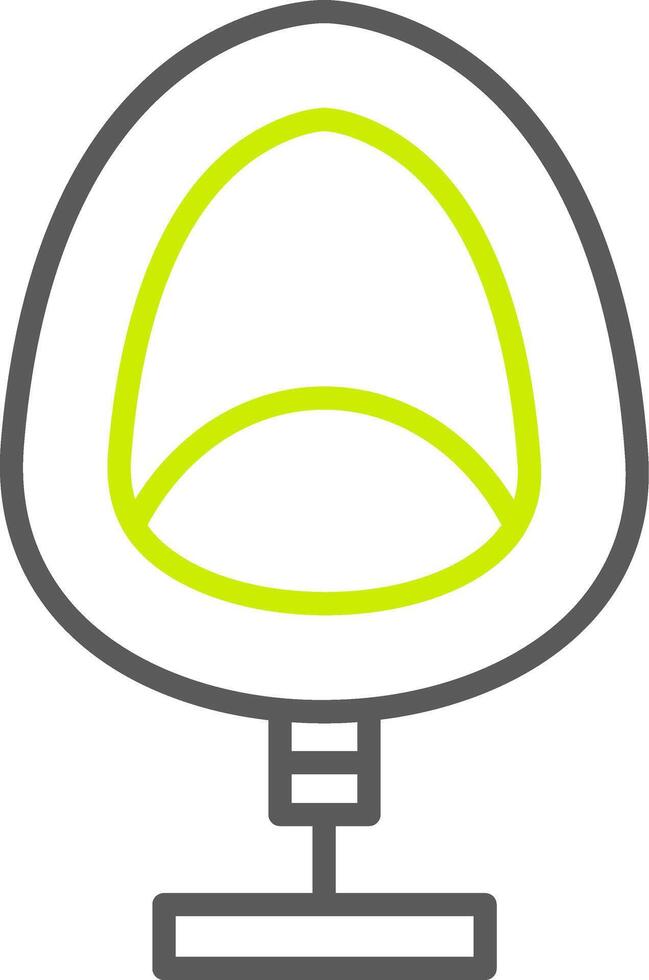 Egg Chair Line Two Color Icon vector