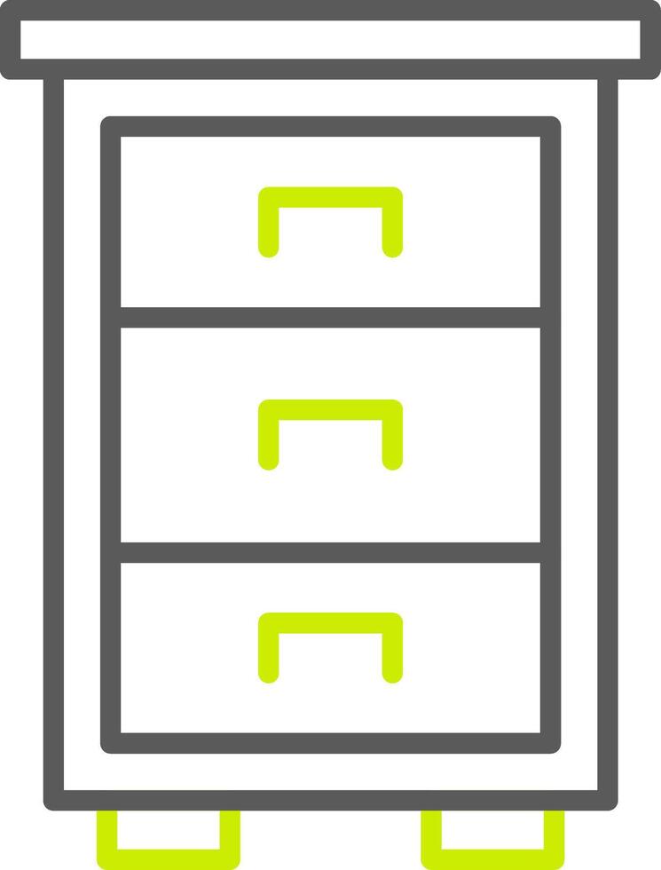 Drawers Line Two Color Icon vector