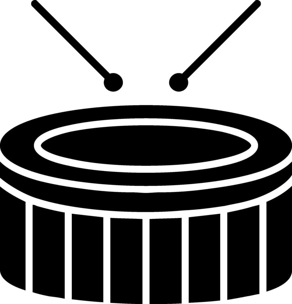 trampa tambor glifo dos color icono vector