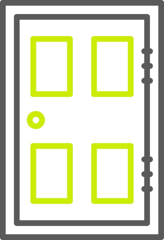 Door Line Two Color Icon vector