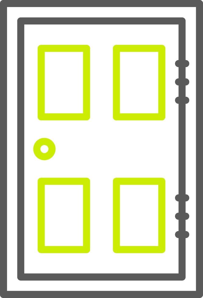 Door Line Two Color Icon vector