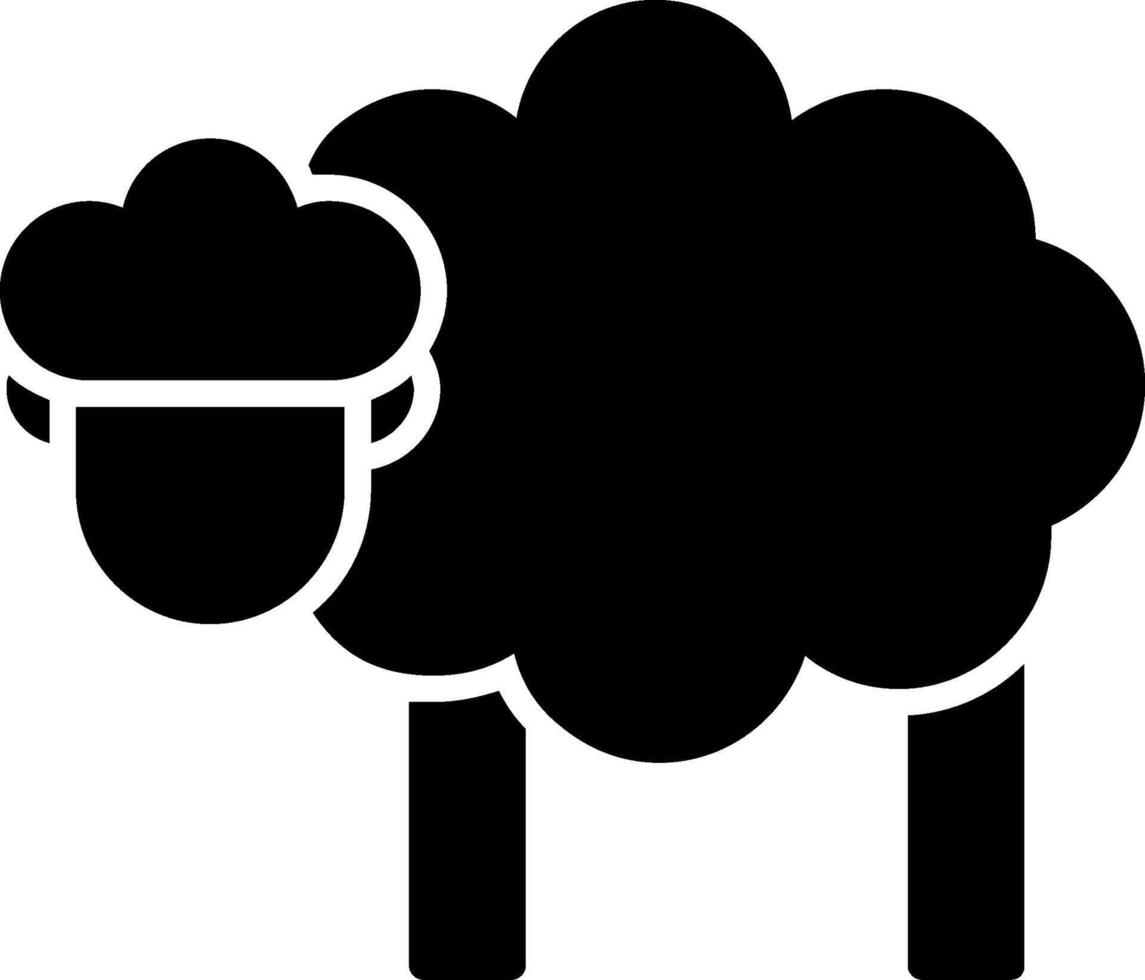 icono de dos colores de glifo de oveja vector