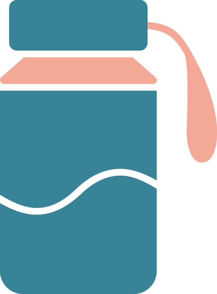 Water Bottle Glyph Two Color Icon vector