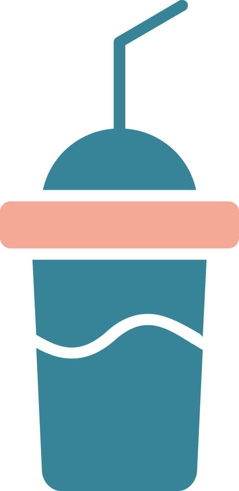 Milkshake Glyph Two Color Icon vector