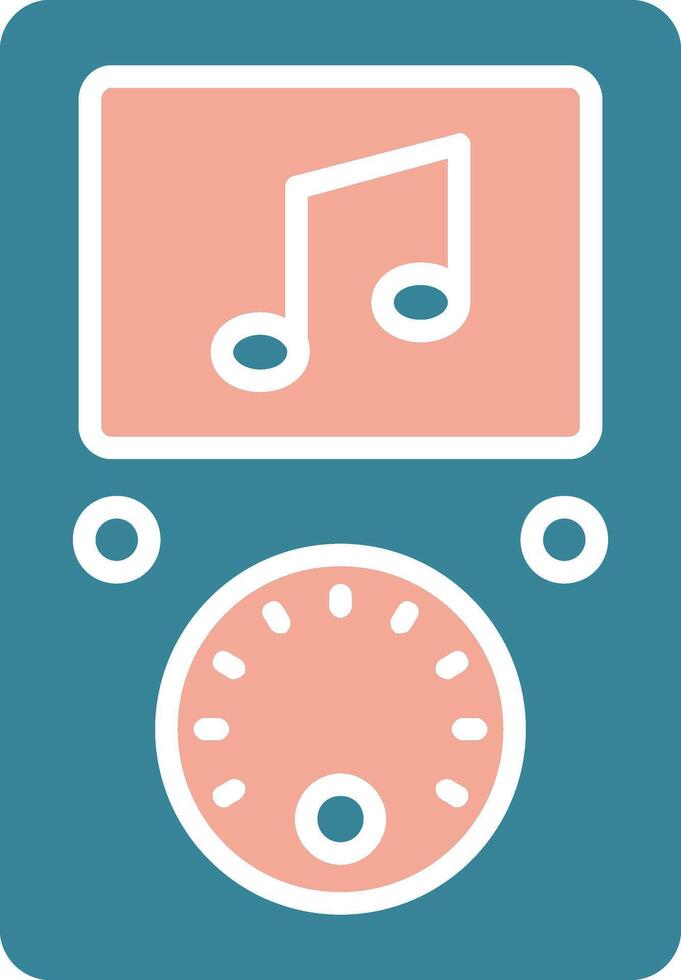 Music Player Glyph Two Color Icon vector