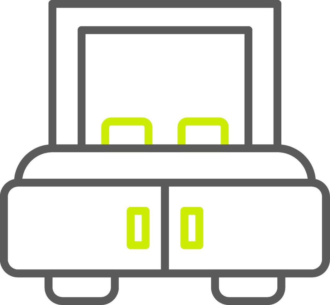King Size Line Two Color Icon vector