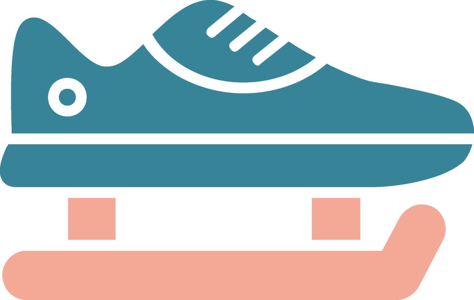 patinar Zapatos glifo dos color icono vector