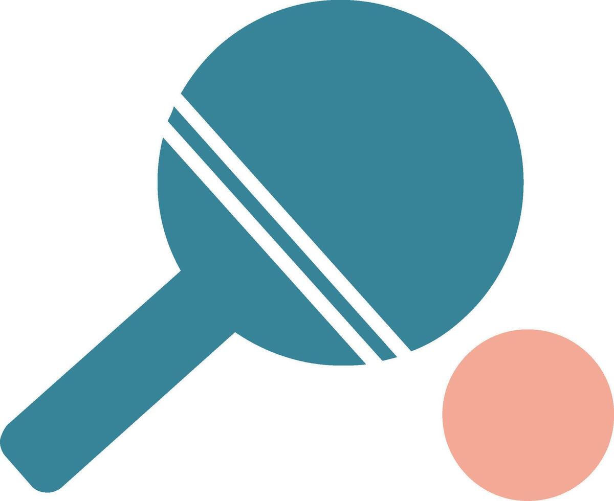 Table Tennis Glyph Two Color Icon vector