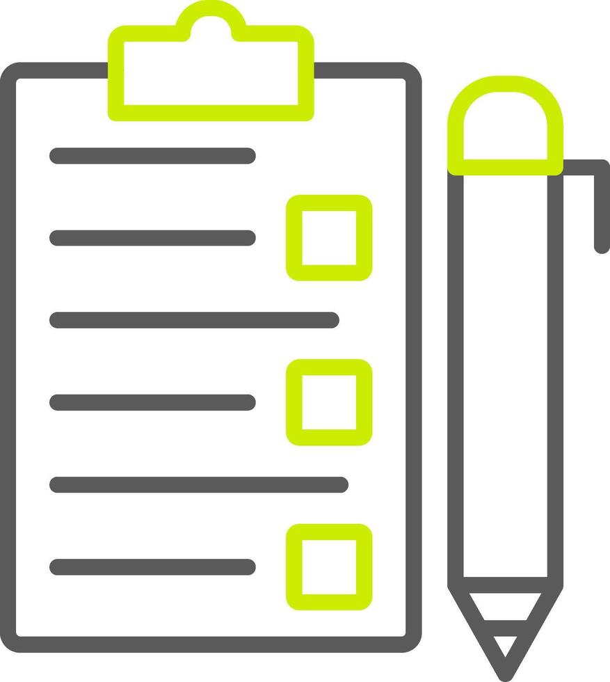 Task List Line Two Color Icon vector