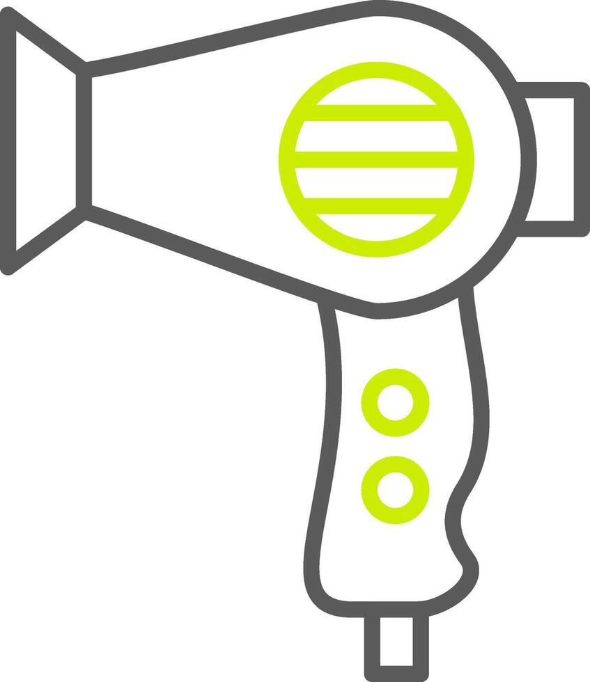 Hair Dryer Line Two Color Icon vector