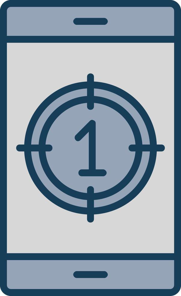 Countdown Line Filled Grey Icon vector