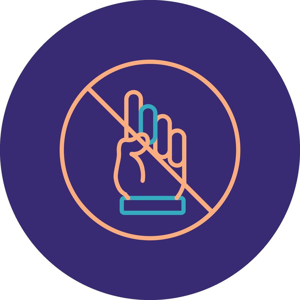 Prohibition Line Two Color Circle Icon vector