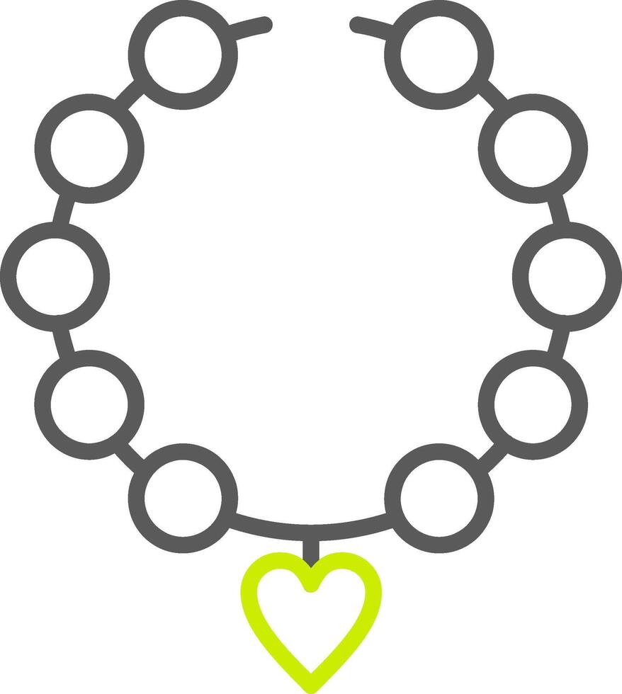 Pearl Necklace Line Two Color Icon vector