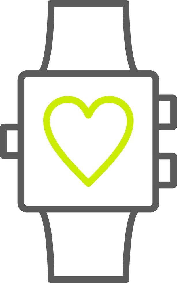 Smartwatch Line Two Color Icon vector