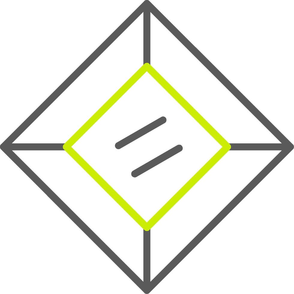 Gem Line Two Color Icon vector