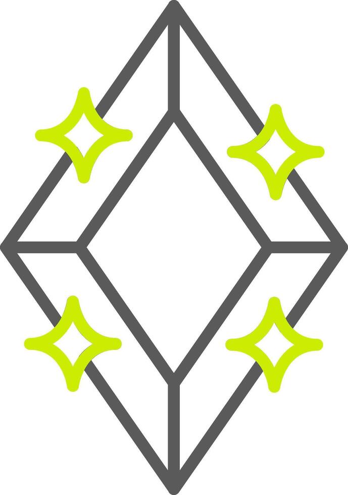 Diamond Line Two Color Icon vector