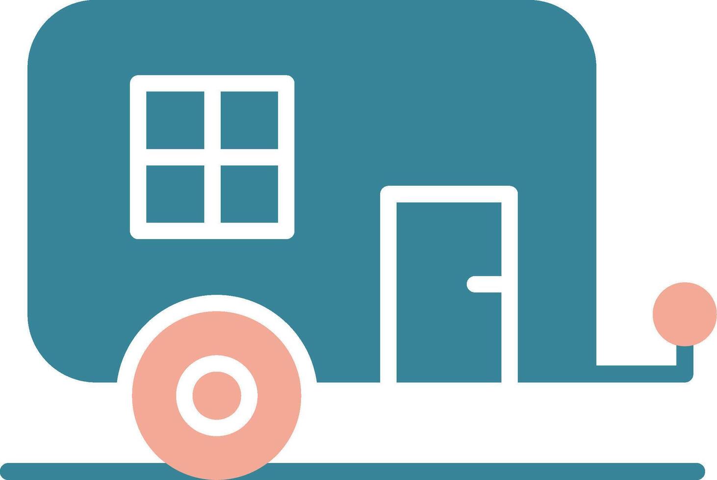Caravan Glyph Two Color Icon vector