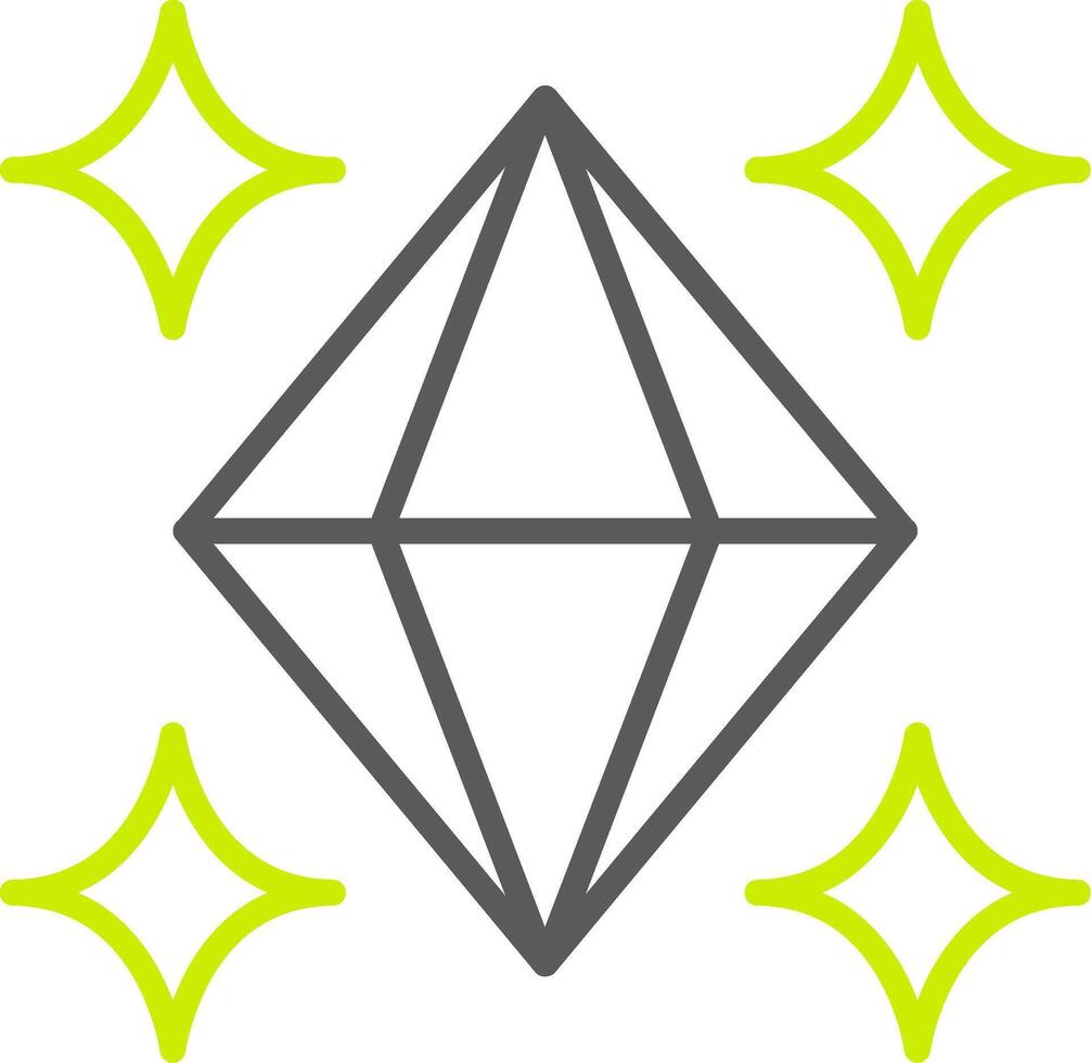 Crystal Line Two Color Icon vector