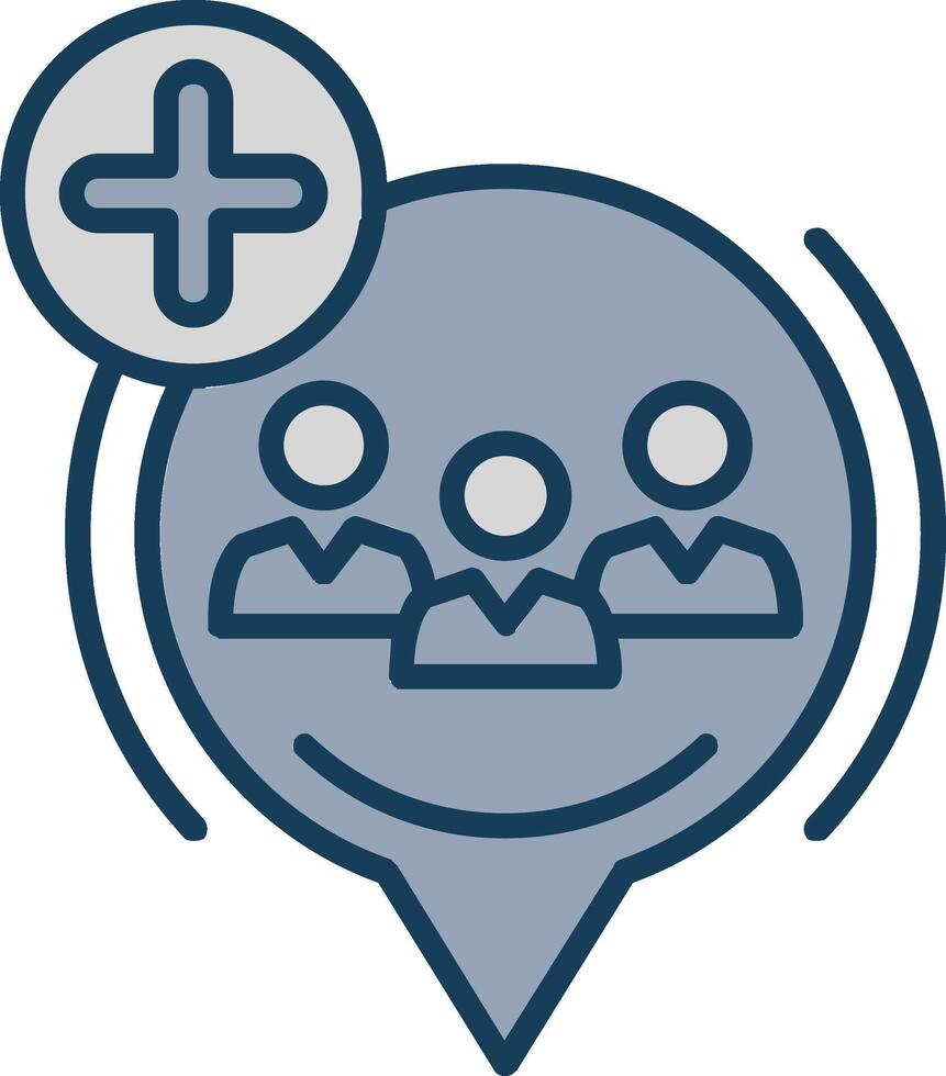 Follower Line Filled Grey Icon vector