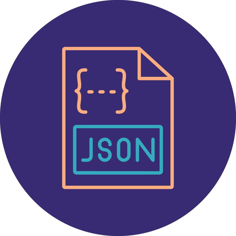 Json Line Two Color Circle Icon 43461795 Vector Art at Vecteezy
