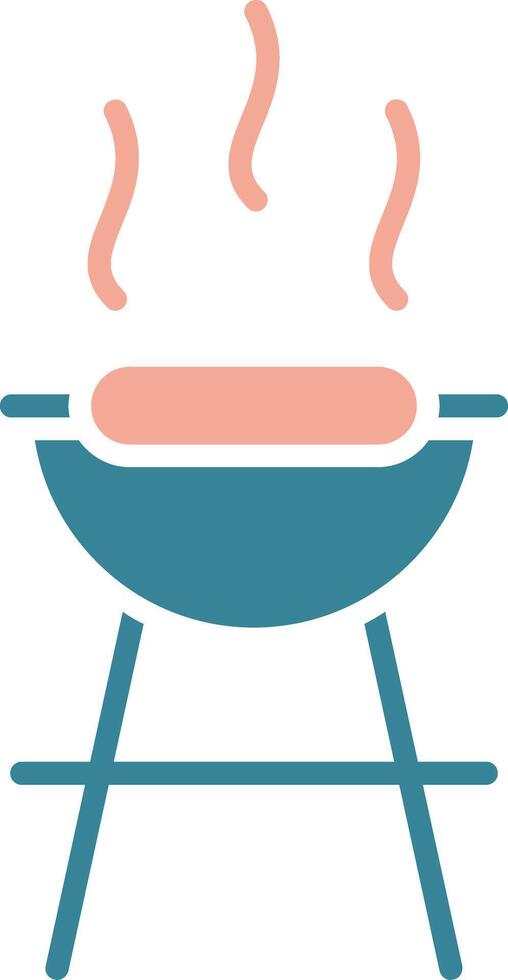 Bbq Glyph Two Color Icon vector